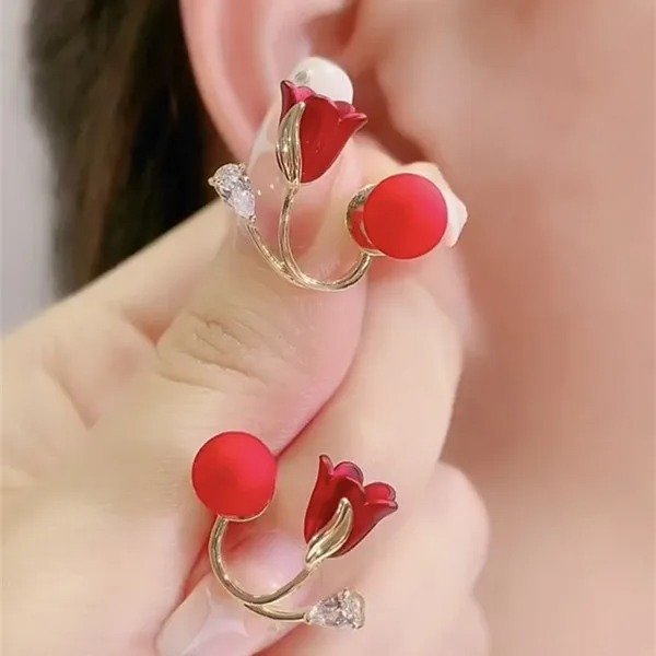 Korean Flower Earrings