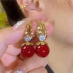 Red Pearl Earrings