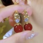 Red Pearl Earrings