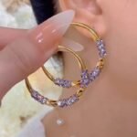 Women’s Metal Circle Earrings
