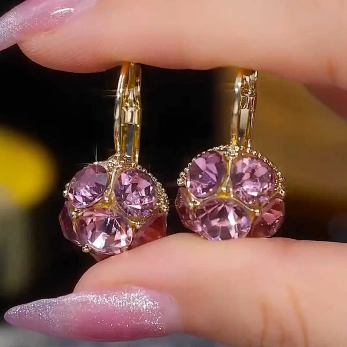 Women’s Purple Zircon Earrings 2